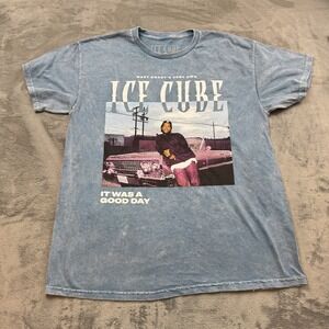 Ice Cube Shirt Mens Large Blue It Was A Good Day Rap Hip Hop West Coast Graphic